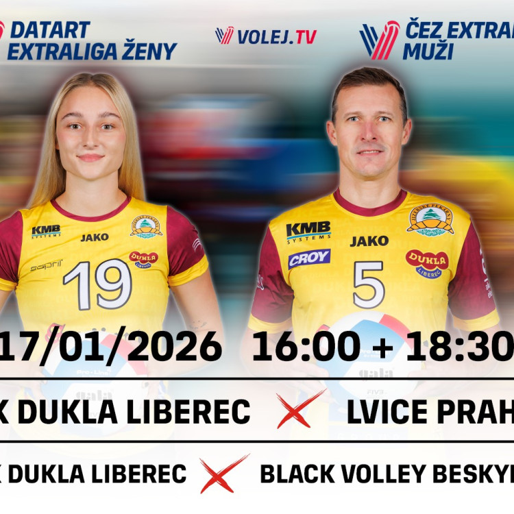 Dvojutkání volejbal Dukla Liberec  