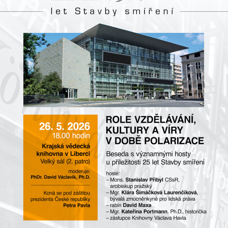 25 let Stavby smíření. Oslavy výročí vrcholí