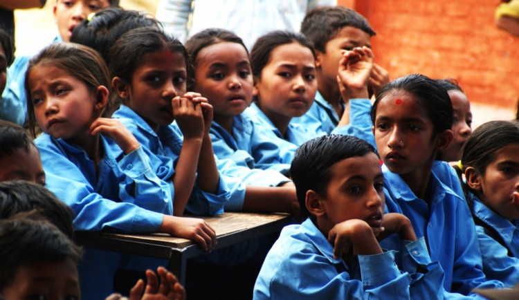 Děti z bambusové školy.