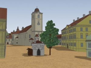 Kostel na dnešním Sokolovském náměstí