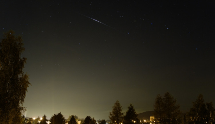 Perseidy. Foto: Klub astronomů Liberecka
