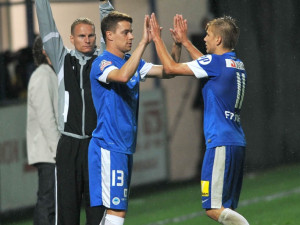 Střídání Frýdka s Kušnírem.  Foto: Jaroslav Appeltauer