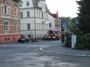 Nehoda motocyklu v Jablonci nad Nisou. Foto: Policie ČR