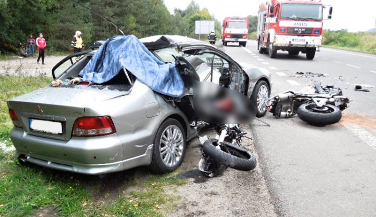 Tragická nehoda u Doks. Foto: HZSLK/stanice Česká Lípa