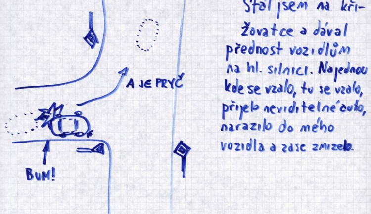 Popis události jedním klientem