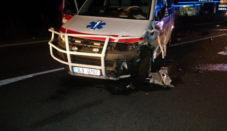 Nehoda u Jítravy. Foto: HZSLK/Jaromír Mottl