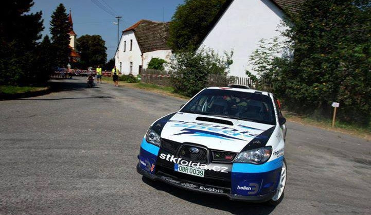 Posádka Zimmermann - Zalabák na trati Rally Vsetín. Foto: Facebook