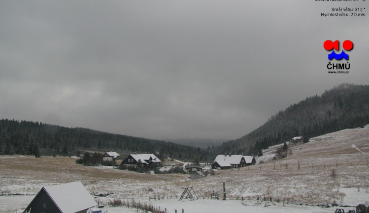 Snímek z webkamery na Jizerce. Ilustrační foto: CHMU