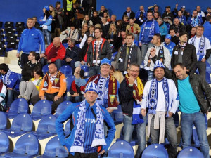 Skupina libereckých fandů. Foto: Jaroslav Appeltauer