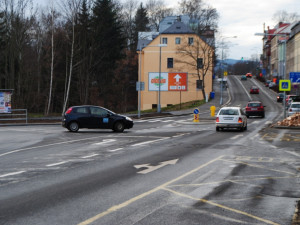 Nová křižovatka u Ambiente