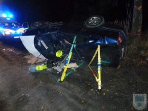 Zdemolované auto po nehodě. Foto: SDH Hrádek nad Nisou