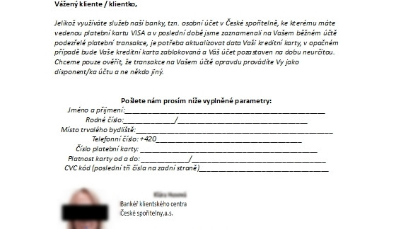 Podvodníci koncem roku zaútočili na klienty České spořitelny