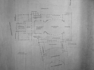 Půdorys varianty za divadlem. liberec-reichenberg.net