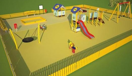 Vizualizace nového hřiště. Reprofoto: Lidl