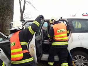 Řidič Citroenu utrpěl těžká poranění. Foto: HZSLK