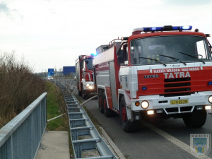 Hořící louka zpomalila železniční dopravu v Hrádku. Foto: Hasiči Hrádek nad Nisou