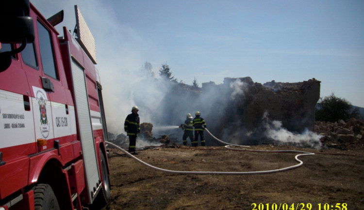 Zásah hasičů z Krásné Studánky. Foto: archiv SDH