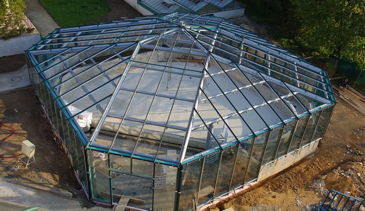 Nový pavilon botanické zahrady začíná nabírat na obrysech. Foto: Botanická zahrada Liberec
