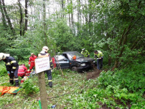 Nehoda u obce Pihel. Foto: HZSLK