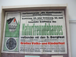 Plakát k slavnostnímu otevření chaty na Královce