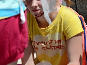 Mladí zdravotníci zaplnili v sobotu centrum Liberce. Foto: Jan Vrabec