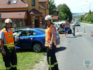 Nehoda se obešla bez zranění. Foto: Hasiči Hrádek nad Nisou