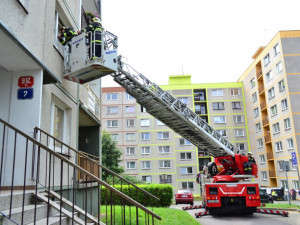Dvoumetrový had ležel na otevřeném okně. Foto: HZS LK