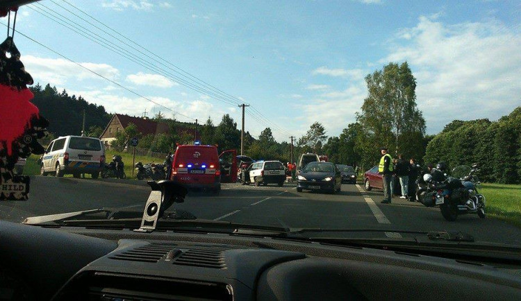 Nehoda u Nové Vsi. Foto: Lukas Brandstein