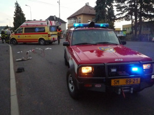 Sražený motocyklista skončil v liberecké nemocnici. Foto: HZSLK