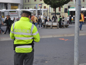 Nehoda na terminále MHD Foto: Jan Pešek.