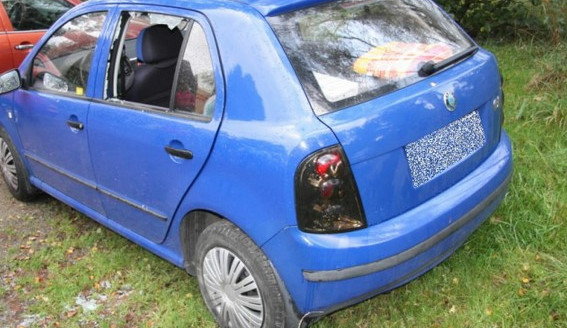 Vykradená Fabie. Foto: Policie ČR