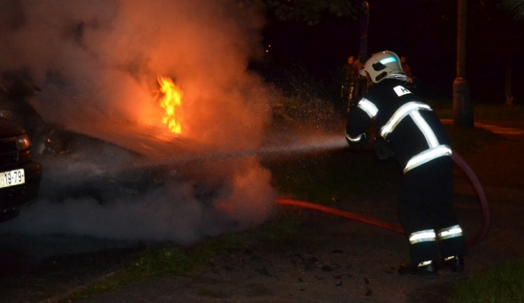 Požár vozu. Ilustrační foto