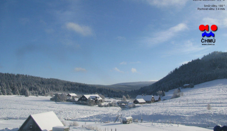 Jizerka dnes ráno z webkamery ČHMÚ.