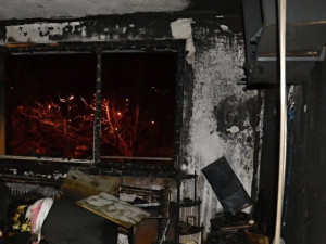Byt na sídlišti Dobiášova zachvátil požár. Foto: HZSLK