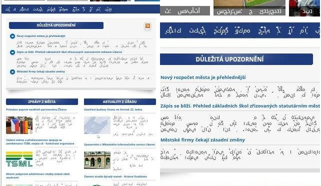 Takhle vypadal web města v sobotu večer. Foto: čtenářka Drbny