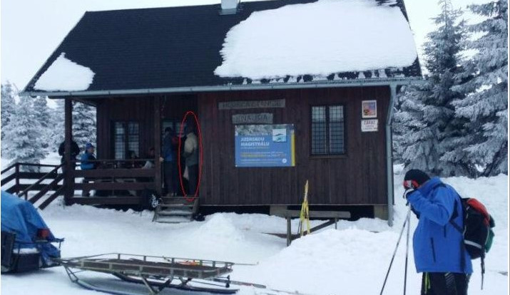 Pohřešovaný muž zachycený na snímku na Knajpě. Foto: Policie ČR