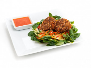 Karbanátek s paprikovým dipem