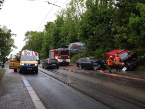 Nehoda u nádraží. Foto: Petr Gartner