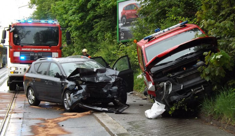 Nehoda u nádraží. Foto: Petr Gartner