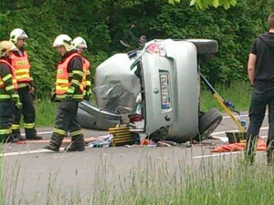 Nehoda u Rychnova. Foto: Mala Suva