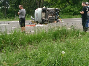 Nehoda u Rychnova. Foto: Mala Suva