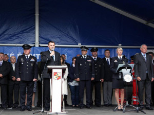 Hejtman Martin Půta. Foto: Zásah hasičů. Foto: Milan Patrný