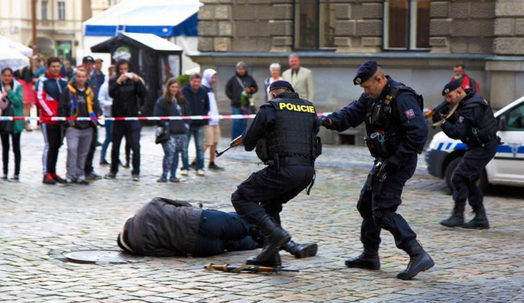 Zásah policie. Foto: Milan Patrný