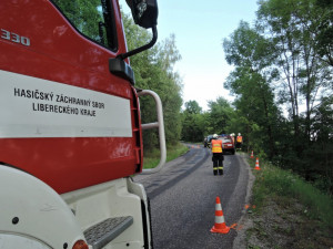 Tragická nehoda na Turnovsku. Foto: HZSLK
