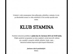 Liberecký Klub Stamina po téměř šestnácti letech končí