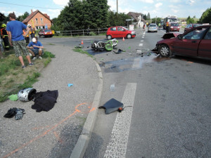 Nehoda v ablonci nad Nisou. Foto: HZSLK