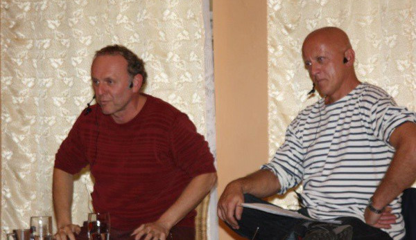 Jan Hnízdil společně s Jaroslavem Duškem v Jindřichovicích v roce 2013. Foto: archiv obce