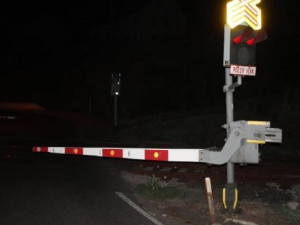 Závoru v Horní Polici přerazil kamion. Foto: Policie ČR