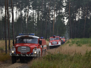 Požár lesa u Bezdězu se podařilo v noci uhasit. Foto: HZSLK