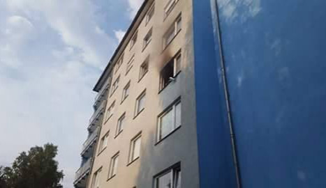 V ulici Seniorů hořelo. Požár nejspíš způsobila klimatizace. Foto: David Fišer